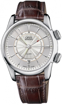 Buy this new Oris Artelier Alarm 01 908 7607 4091-Set-LS mens watch for the discount price of £3,690.00. UK Retailer.